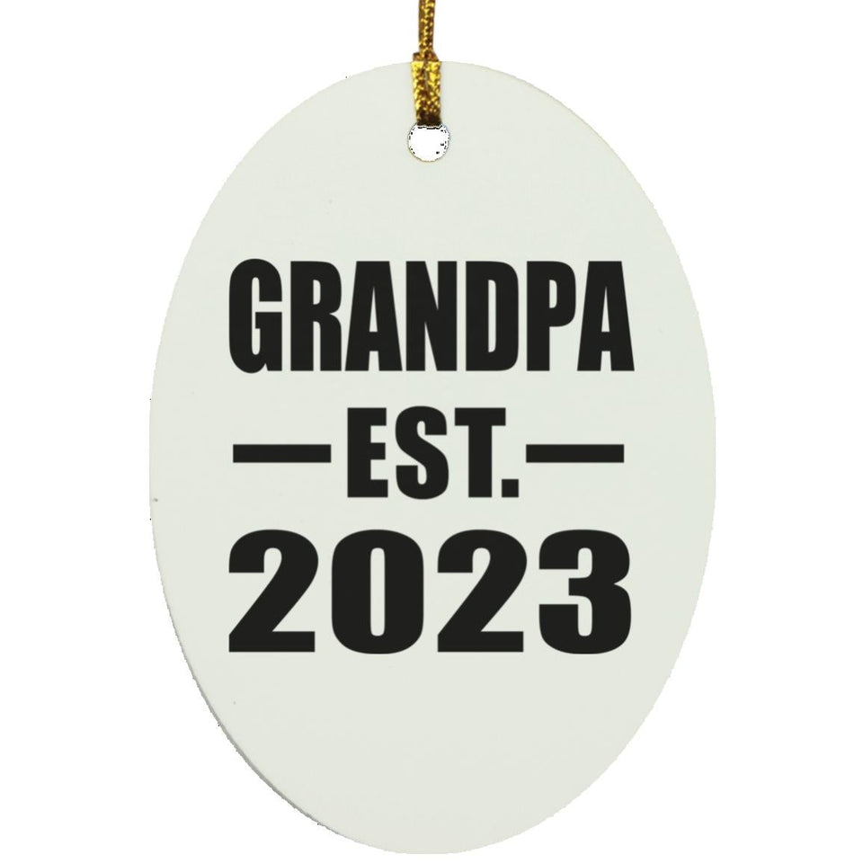 Grandpa Established EST. 2023 - Oval Ornament