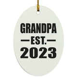 Grandpa Established EST. 2023 - Oval Ornament