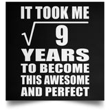 3rd Birthday Took Square Root of 9 Years To Awesome - Poster Square