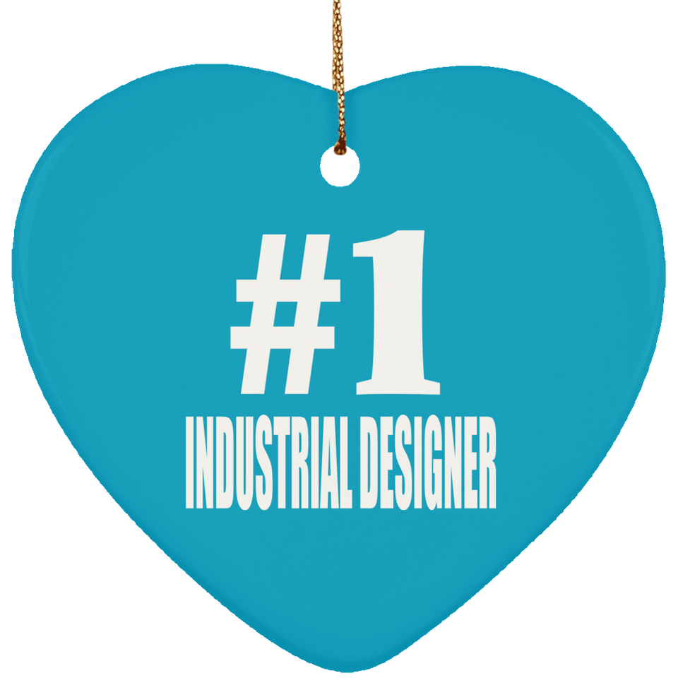 Number One #1 Industrial Designer - Heart Ornament