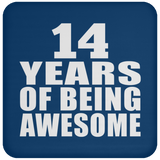 14th Birthday 14 Years Of Being Awesome - Drink Coaster
