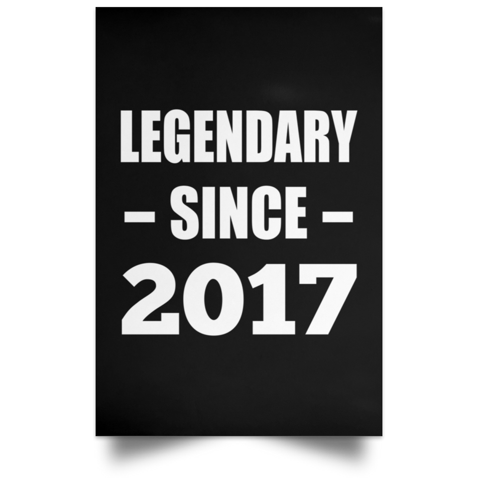 7th Birthday Legendary Since 2017 - Poster Portrait