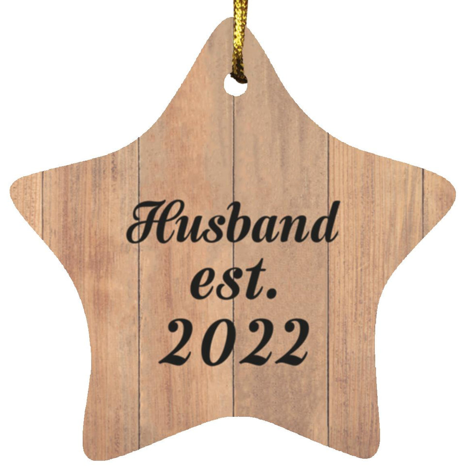 Husband Established Est. 2022 - Star Ornament C
