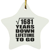41st Anniversary Square Root of 1681 Years Lifetime To Go - Star Ornament