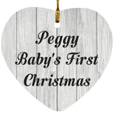 Peggy Baby's First Christmas - Heart Ornament F