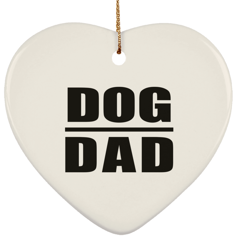 Dog Dad - Heart Ornament