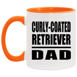 Curly-Coated Retriever Dad - 11oz Accent Mug Orange