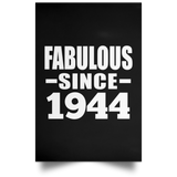 80th Birthday Fabulous Since 1944 - Poster Portrait