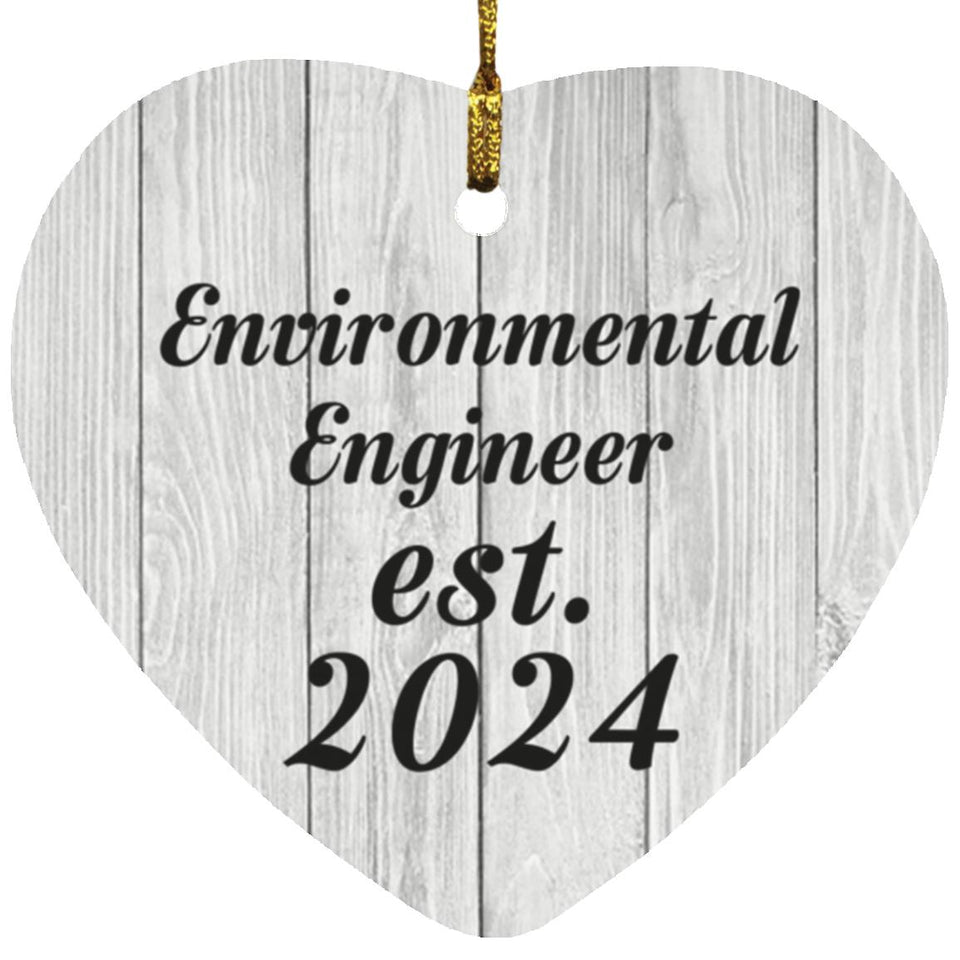 Environmental Engineer Established Est. 2024 - Heart Ornament F