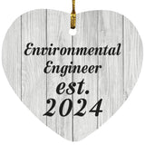 Environmental Engineer Established Est. 2024 - Heart Ornament F