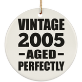 19th Birthday Vintage 2005 Aged Perfectly - Circle Ornament