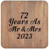 72 Years As Mr & Mrs 2023 - Drink Coaster C