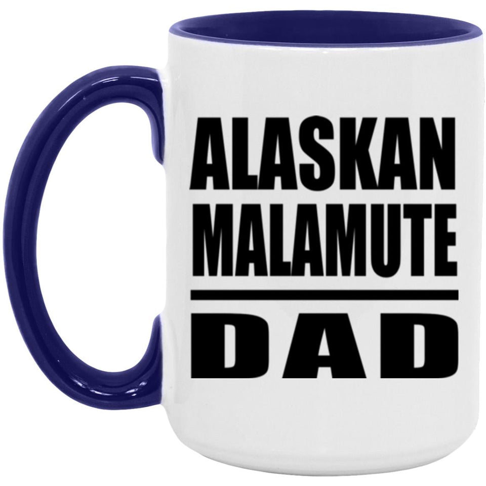 Alaskan Malamute Dad - 15oz Accent Mug Purple