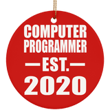 Computer Programmer Established EST. 2020 - Circle Ornament