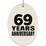69th Anniversary 69 Years - Oval Ornament
