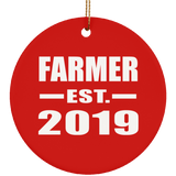 Farmer Established EST. 2019 - Circle Ornament
