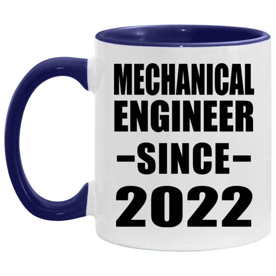 Mechanical Engineer Since 2022 - 11oz Accent Mug Purple