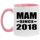 Mam Since 2018 - 11oz Accent Mug Pink