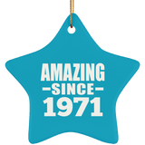 53rd Birthday Amazing Since 1971 - Star Ornament