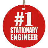 Number One #1 Stationary Engineer - Circle Ornament