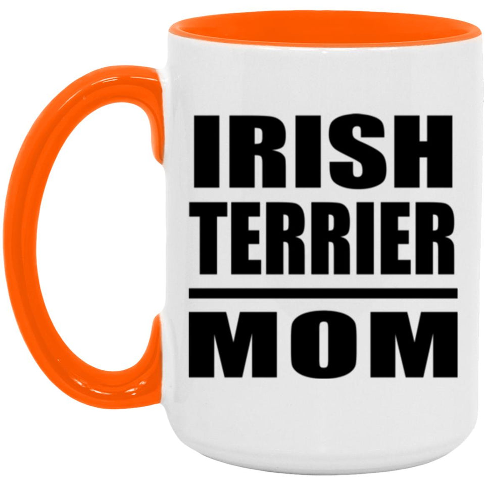 Irish Terrier Mom - 15oz Accent Mug Orange
