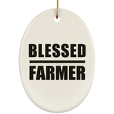 Blessed Farmer - Oval Ornament