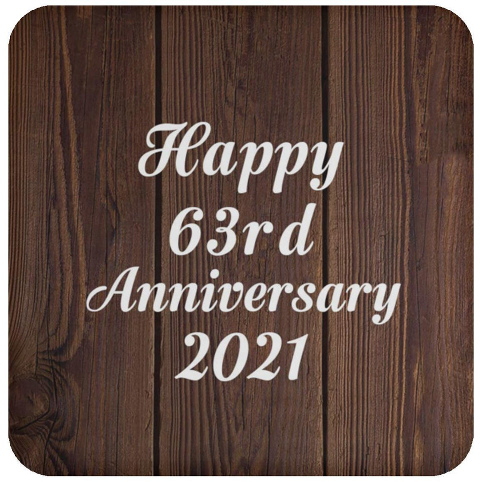 Happy 63rd Anniversary 2021 - Drink Coaster D