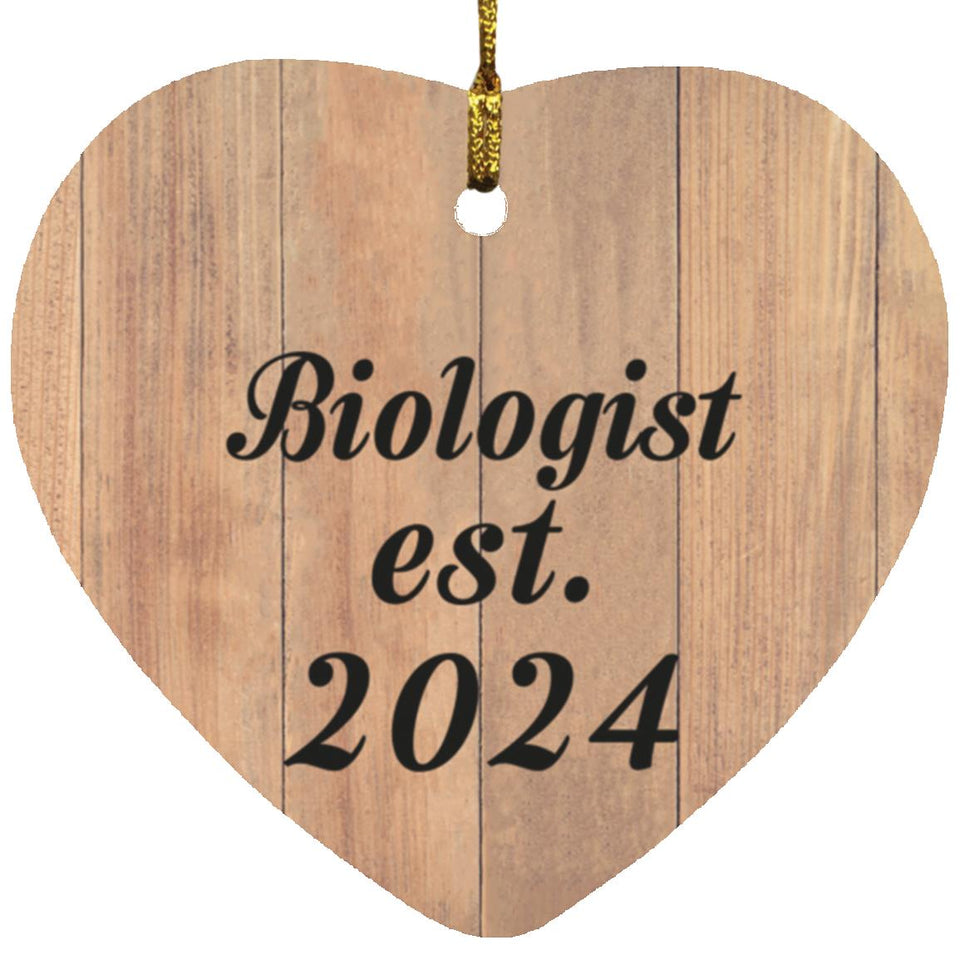 Biologist Established Est. 2024 - Heart Ornament C