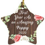First Year As An Amazing Poppy 2020 - Star Ornament A
