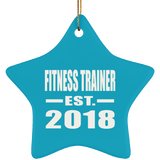 Fitness Trainer Established EST. 2018 - Star Ornament