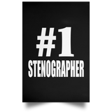 Number One #1 Stenographer - Poster Portrait