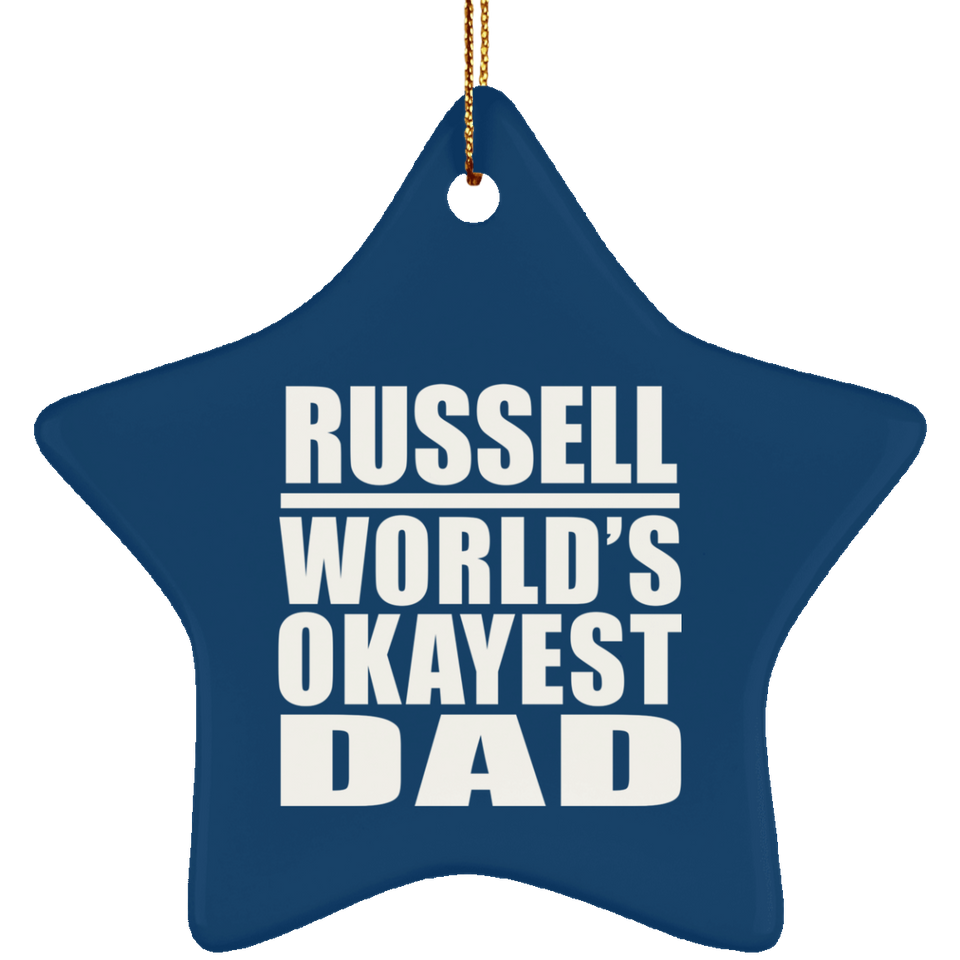 Russell World's Okayest Dad - Star Ornament