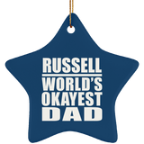 Russell World's Okayest Dad - Star Ornament