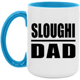 Sloughi Dad - 15oz Accent Mug Blue