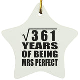 19th Anniversary Square Root of 361 Years of Mrs Perfect - Star Ornament