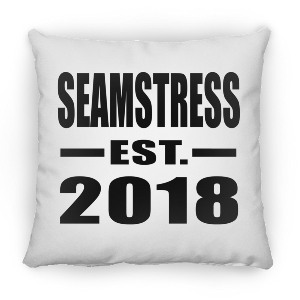 Seamstress Established EST. 2018 - Throw Pillow
