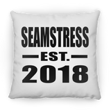 Seamstress Established EST. 2018 - Throw Pillow