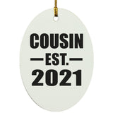 Cousin Established EST. 2021 - Oval Ornament