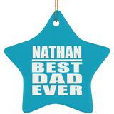 Nathan Best Dad Ever - Star Ornament