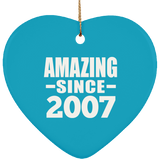 17th Birthday Amazing Since 2007 - Heart Ornament