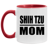 Shih Tzu Mom - 11oz Accent Mug Red