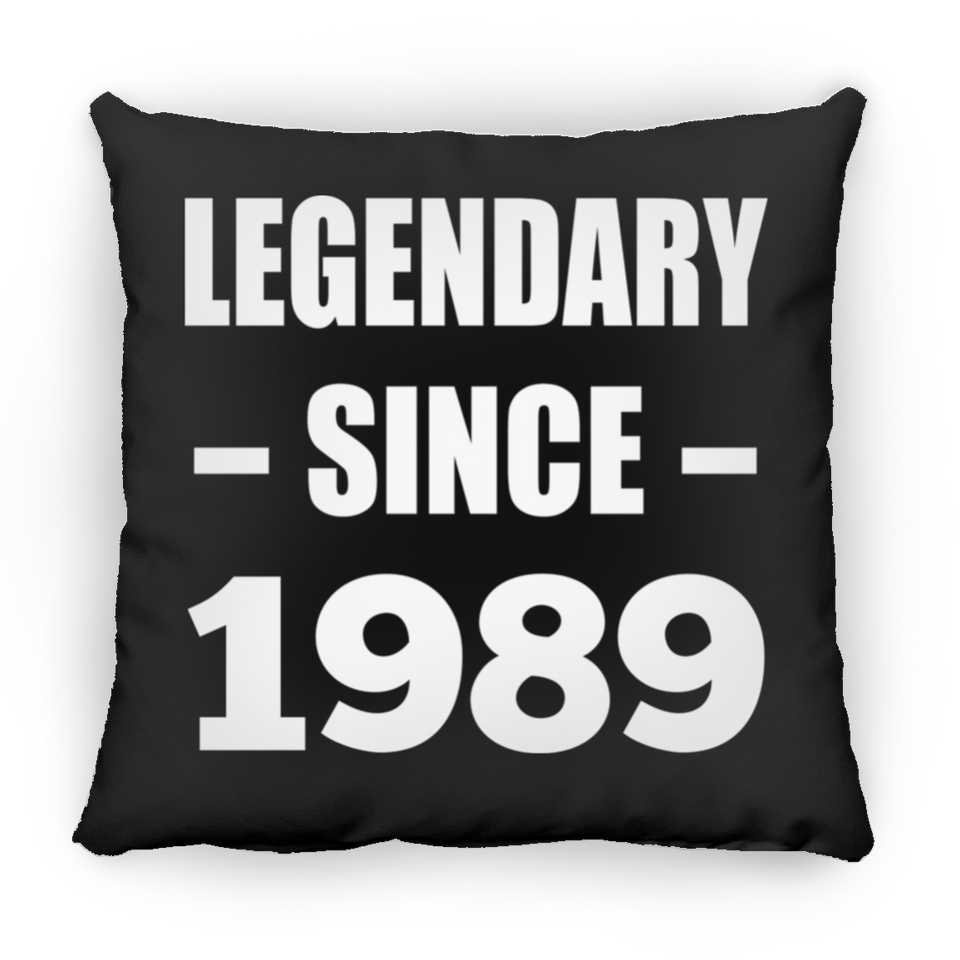 35th Birthday Legendary Since 1989 - Throw Pillow Black