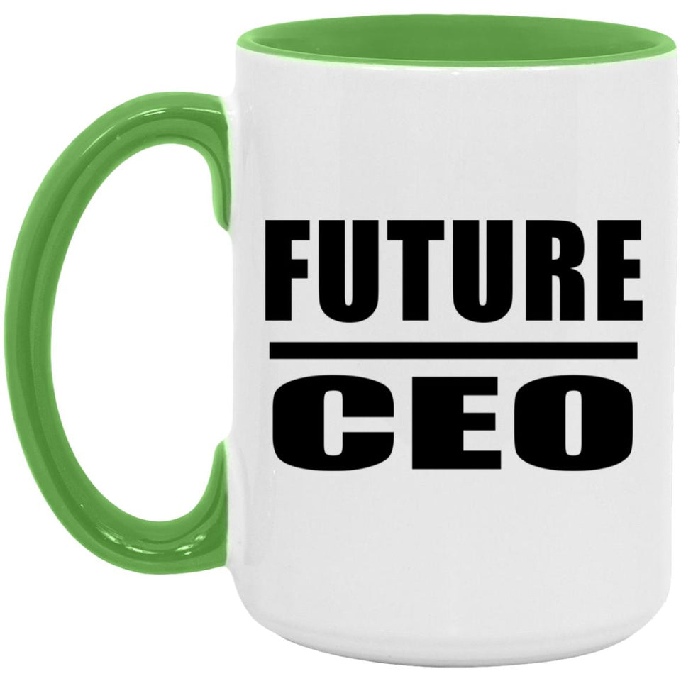 Future CEO - 15oz Accent Mug Green