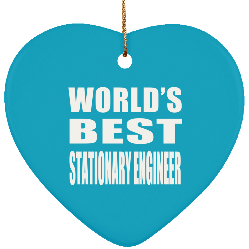 World's Best Stationary Engineer - Heart Ornament
