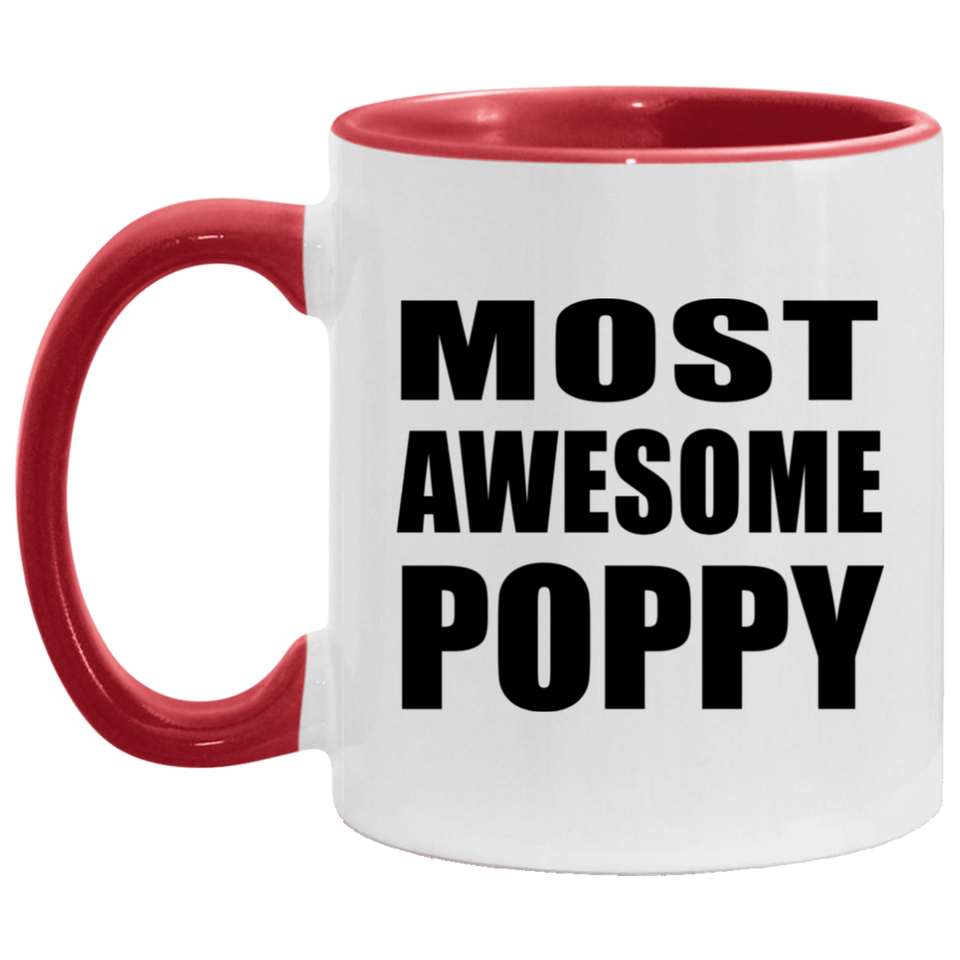 Most Awesome Poppy - 11oz Accent Mug Red