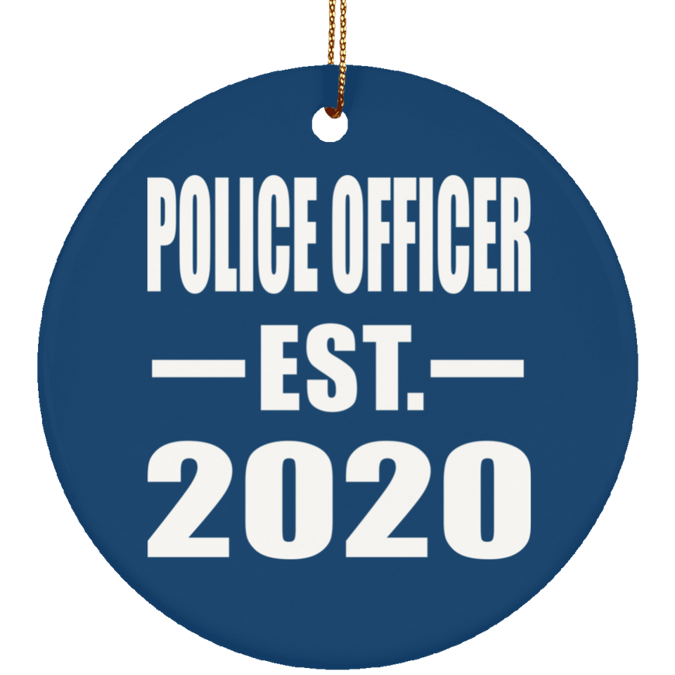 Police Officer Established EST. 2020 - Circle Ornament