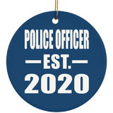Police Officer Established EST. 2020 - Circle Ornament