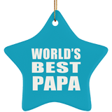 World's Best Papa - Star Ornament