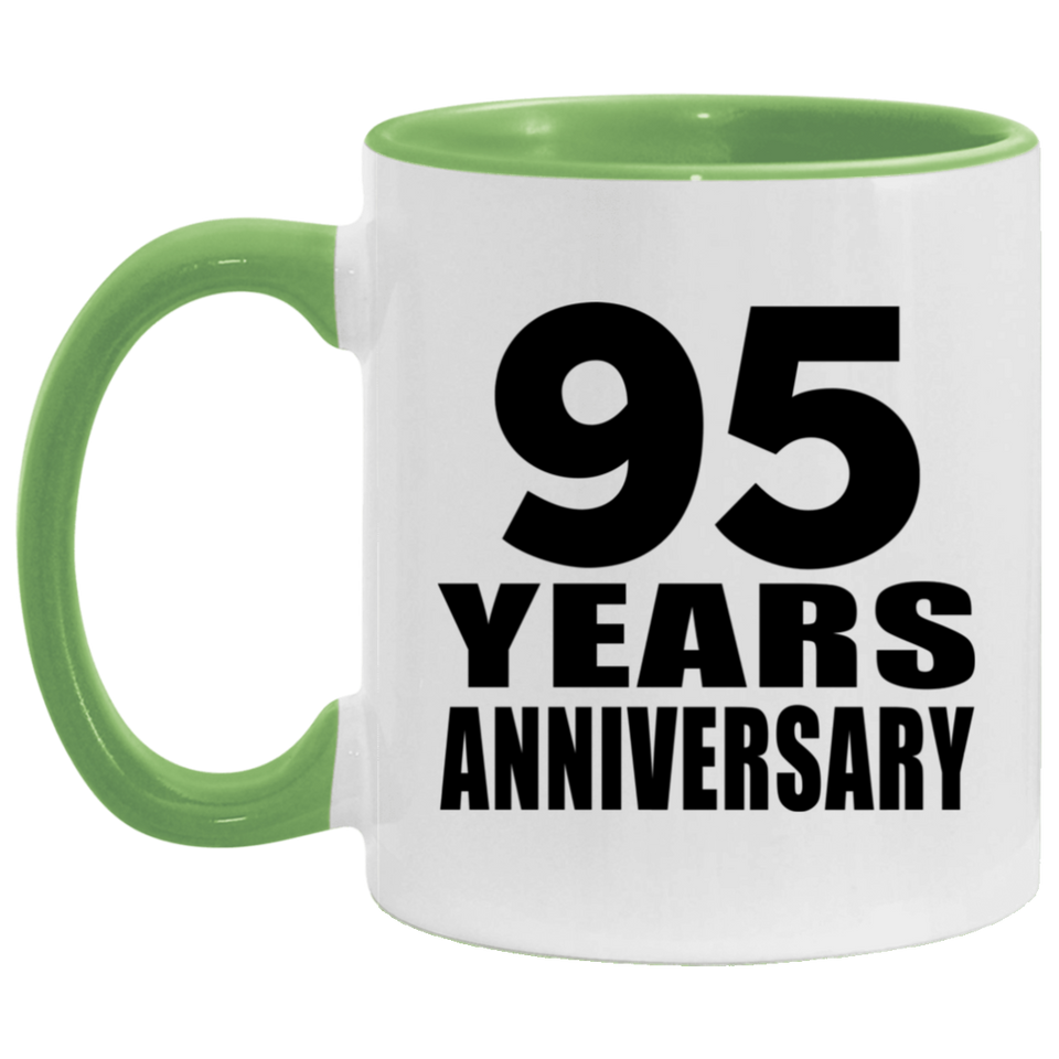 95th Anniversary 95 Years - 11oz Accent Mug Green