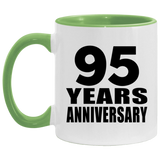 95th Anniversary 95 Years - 11oz Accent Mug Green